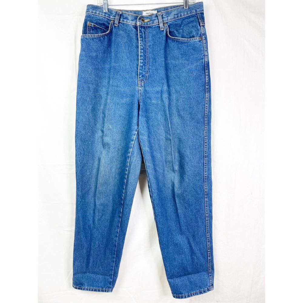 Vintage 1980's Oleg Cassini Denim Jeans - Mom Jeans - High Rise - Tapered Leg